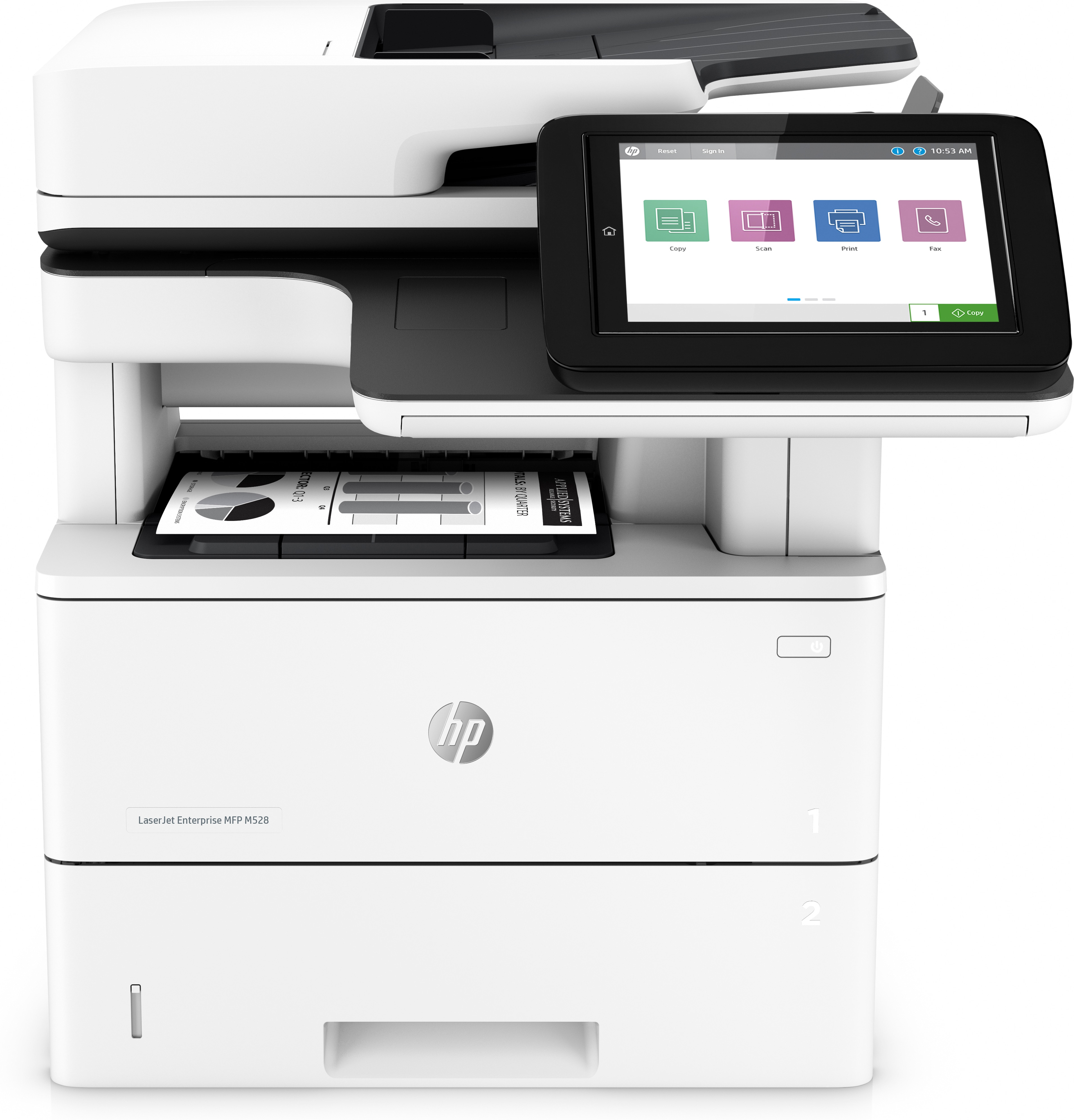 Image of HP LaserJet Enterprise MFP M528dn, Print, copy, scan and optional...