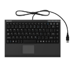 KeySonic ACK-540U+ Wired Mini Keyboard USB Built-in Touchpad UK Layout