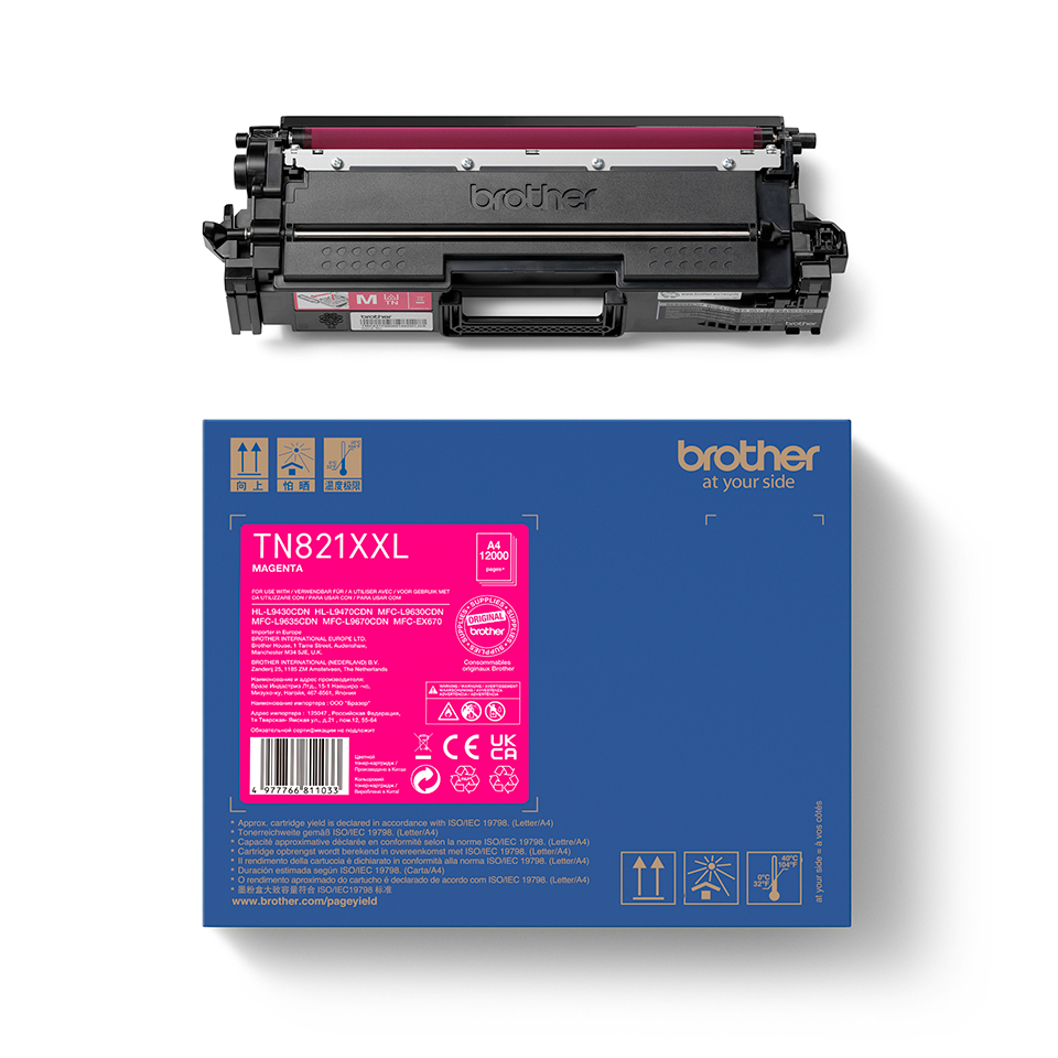 Brother TN-821XXLM Toner-kit magenta high-capacity, 12K pages ISO/IEC 19752 for Brother HL-L 9430