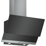 Bosch DWK065G60 cooker hood 530 m³/h Wall-mounted Black, Stainless steel C
