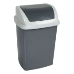 MAUL 9521087 trash can 10 L Rectangular Plastic, Polypropylene (PP) Dark Grey, White