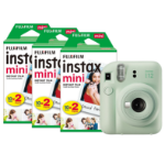 Fujifilm Instax Mini 12 Instant Camera - Mint Green - Camera + 60 Shot Pack