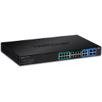 Trendnet TPE-204US network switch Managed Gigabit Ethernet (10/100/1000) Black 1U Power over Ethernet (PoE)
