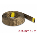DeLOCK Braided Sleeve made of basalt fibers 2 m x 25 mm brown