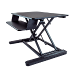 StarTech.com Sit Stand Desk Converter with Keyboard Tray - Large 35” x 21" Surface - Height Adjustable Ergonomic Desktop/Tabletop Standing Workstation - Holds 2 Monitors - Pre-Assembled
