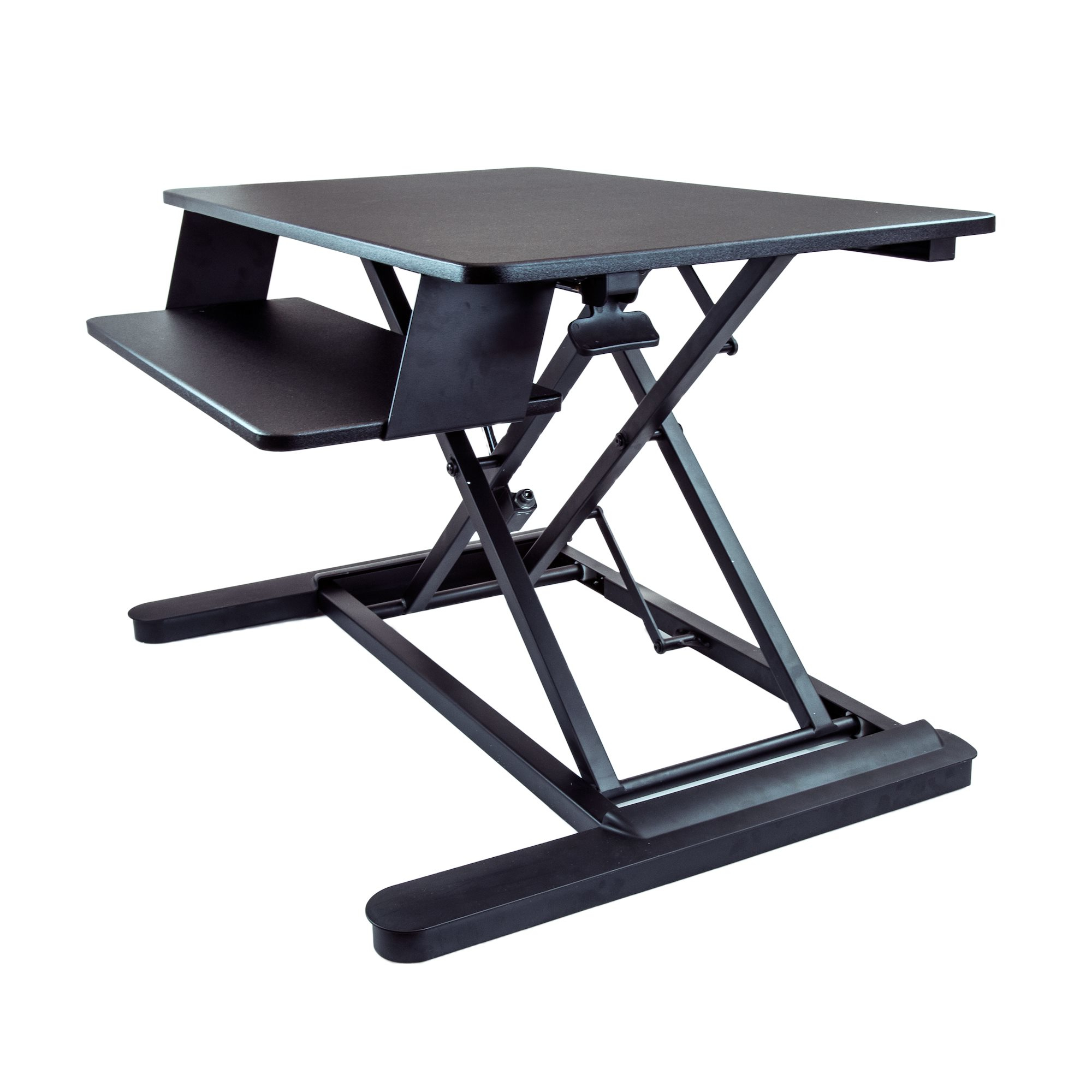 Image of StarTech.com Sit Stand Desk Converter with Keyboard Tray - Large...