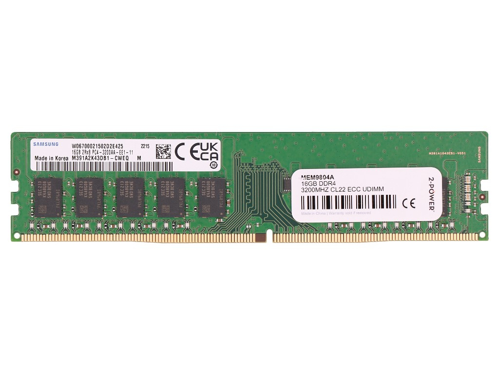 2-Power MEM9804A memory module 16 GB 1 x 16 GB DDR4 3200 MHz ECC