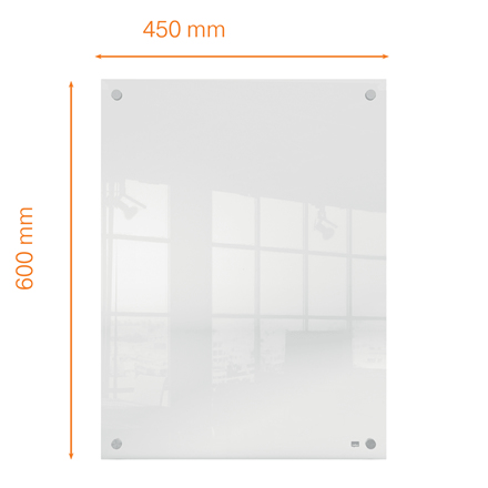 Nobo Transparent Acrylic Mini Whiteboard Wall Mount 600x450mm 1915621