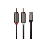 Maplin USB-C to Twin RCA Phono Jack Cable 2m