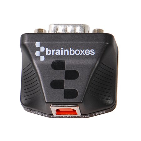 Image of Brainboxes US-320 cable gender changer RS-422/485 USB Black
