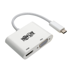 Tripp Lite U444-06N-HV4K video cable adapter 6" (0.152 m) USB Type-C HDMI + VGA (D-Sub) White