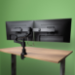 R-Go Tools Smartbar R-Go Caparo Monitorarm, mit Gasfeder für zwei Monitore, 3-9 kg Belastbarkeit, 100% zirkulär, schwarz
