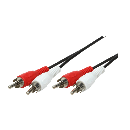 Image of LogiLink 2xRCA - 2xRCA. 2.5m audio cable Black