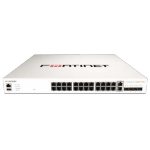 Fortinet Layer 2/3 FortiGate switch controller compatible PoE+ switch with 16 x GE RJ45 ports, 8 x MultiGIG 2.5 GE UPOE (60W) capable RJ45 ports, 2 X MulitGiG 5GE RJ45 ports, 4X SFP+, with automatic Max 421W POE output limit