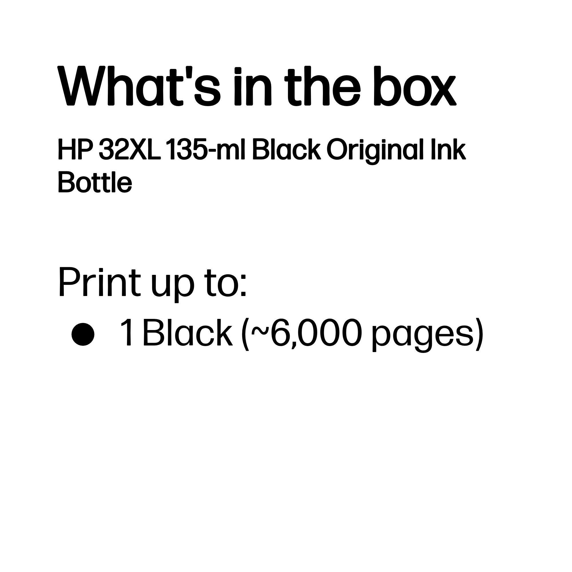 HP 1VV24AE/32XL Ink cartridge black, 6K pages 135ml for HP Smart Tank Plus 555/7005