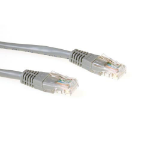 ACT Grijze 0,25 meter U/UTP CAT6 patchkabel met RJ45 connectoren
