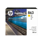 HP 863 500 ml inktcartridge voor PageWide XL, geel
