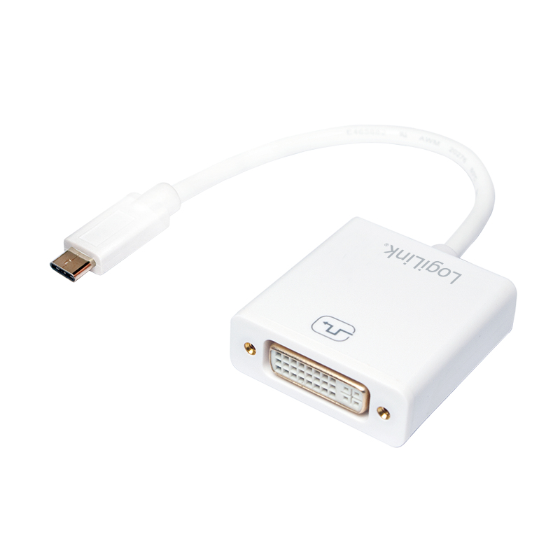 Image of LogiLink USB-C/DVI USB graphics adapter 1920 x 1080 pixels White