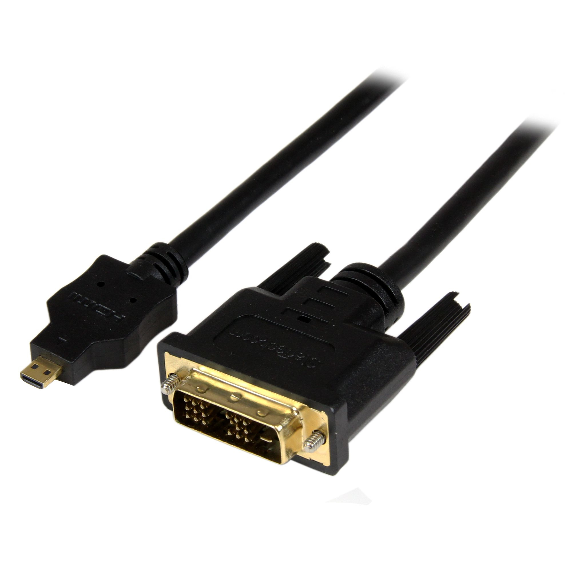 Image of StarTech.com 6ft (2m) Micro HDMI to DVI Cable - Micro HDMI to DVI...