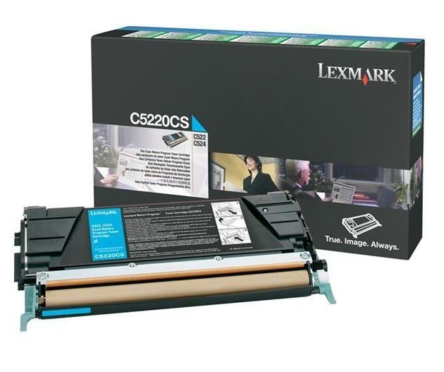 Lexmark C5220CS Toner-kit cyan return program, 3K pages ISO/IEC 19798 for Lexmark C 522/524/530/532/534