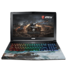 MSI Gaming GP62M 7REX(World Of Tanks Edition)-1294UK 2.8GHz i7-7700HQ 15.6" 1920 x 1080pixels Black Notebook