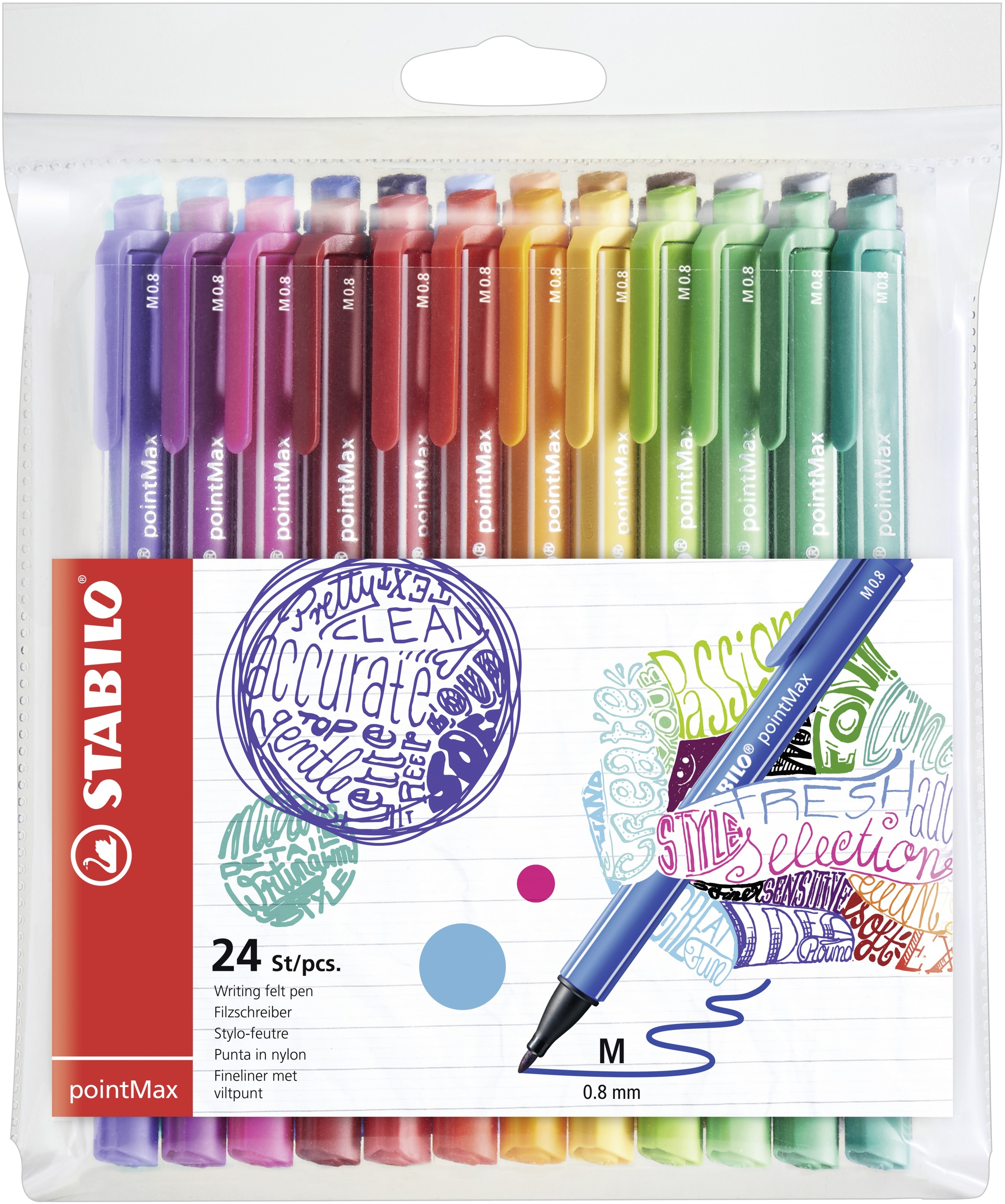 Image of STABILO pointMax fineliner Medium Multicolour 24 pc(s)