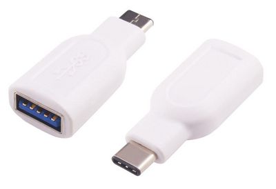Microconnect USB3.1CAAFW kabelomvandlare (hane/hona) USB C USB A Vit