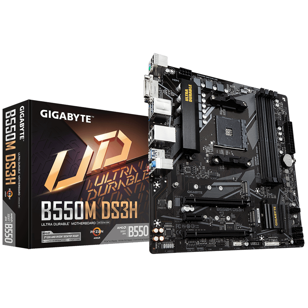 Image of Gigabyte B550M DS3H AMD B550 Socket AM4 micro ATX