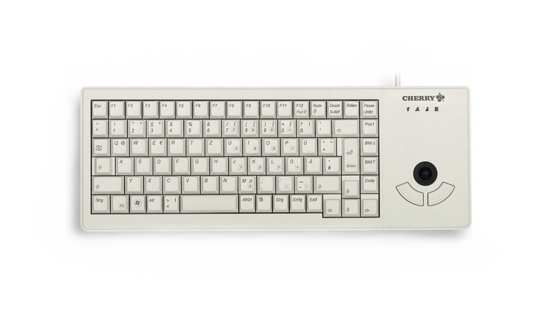 CHERRY XS Trackball keyboard USB Belgian Grey