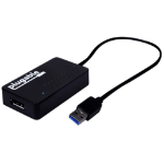 Plugable Technologies UGA-4KDP video cable adapter USB Type-A DisplayPort Black