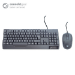 connektgear KB235 USB Standard UK Layout Keyboard and 3 Button Optical Mouse - Black