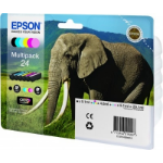 Epson C13T24284010/24 Ink cartridge multi pack Bk,C,M,Y,LC,LM, 6x360 pages 1x240pg + 5x360pg, 1x5.1ml + 5x4.6ml Pack=6 for Epson XP 750