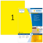 HERMA Coloured Labels A4 210x297 mm yellow paper matt 100 pcs.