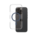 PanzerGlass CARE by ® Flagship Case Transparent Urban Combat w. Blue MagSafe iPhone 16 Pro