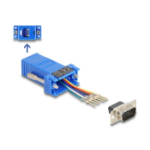DeLOCK D-Sub 9 pin male to RJ12 female Assembly Kit blue