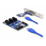 DeLOCK 41442 interfacekaart/-adapter Intern PCIe, SATA, USB 3.2 Gen 1 (3.1 Gen 1)