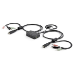 StarTech.com 2 Port USB DisplayPort Cable KVM Switch w/ Audio and Remote Switch - USB Powered