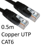 TARGET RJ45 (M) to RJ45 (M) CAT6 0.5m Black OEM Moulded Boot Copper UTP Network Cable