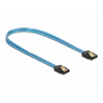 DeLOCK SATA 6 Gb/s Cable UV glow effect blue 70 cm