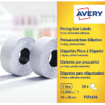 Avery PLR1626 self-adhesive label Price tag Removable White 12000 pc(s)