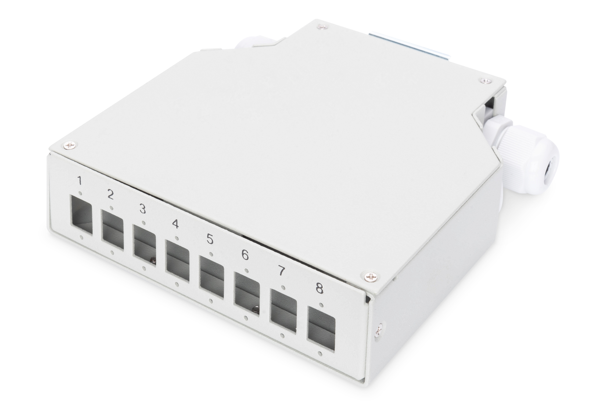 Image of Digitus Din Rail Splice Box for 8 LC/DX couplers
