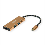 ROLINE 12.02.1119 notebook dock/port replicator Wired USB 3.2 Gen 2 (3.1 Gen 2) Type-C Gold