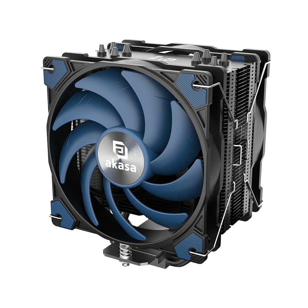 Akasa Alucia Processor Air cooler 12 cm Black. Blue 1 pc(s)