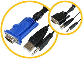 Raritan RSS-CBL-VGA KVM cable Black, Blue 1.8 m