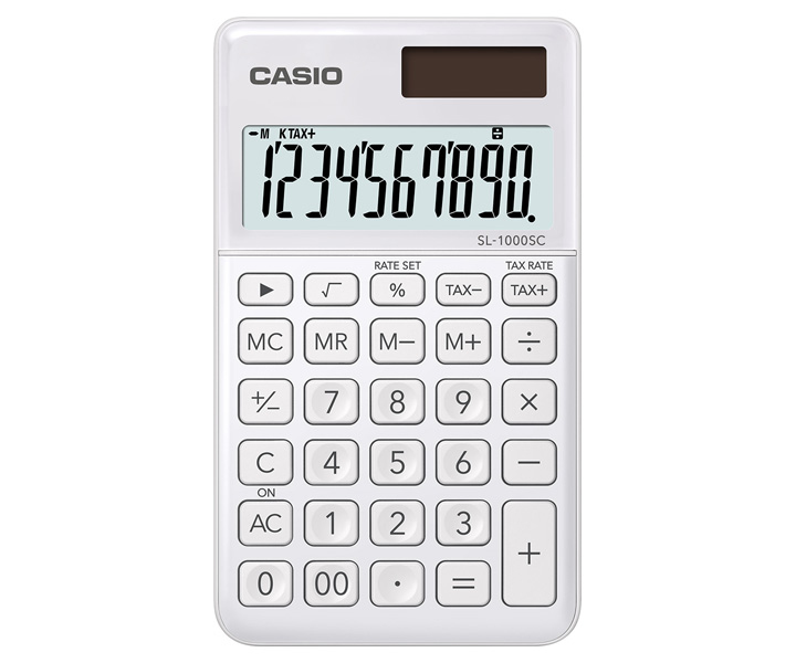 CASIO  SL-1000SC-WE calculator Pocket Basic White