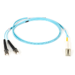 Black Box EFNT010-002M-STLC fibre optic cable 2 m ST LC OFNR OM3 Aqua colour