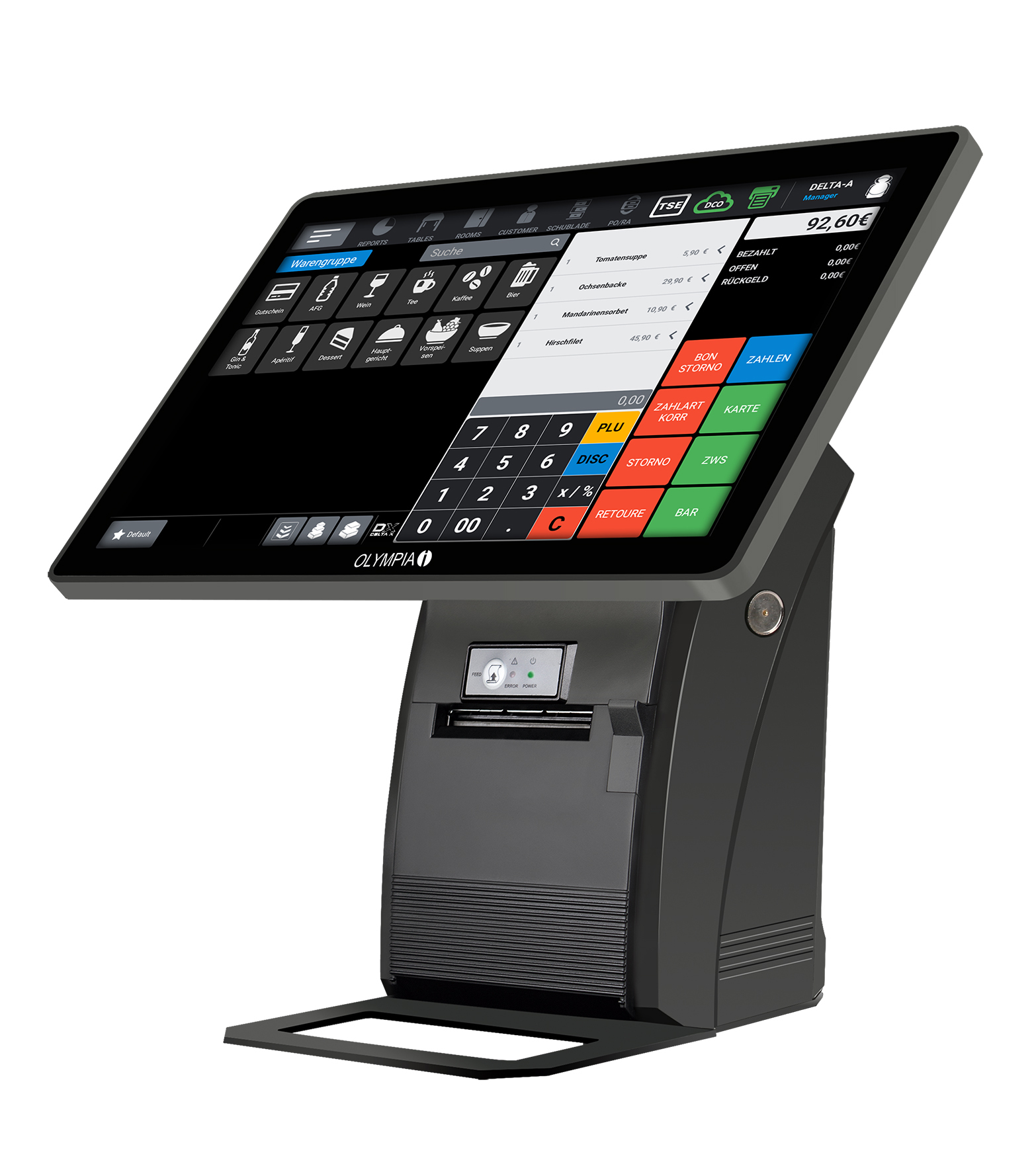 Olympia T215DK All-in-One 38.1 cm (15") Touchscreen Black