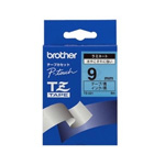 Brother Gloss Laminated Tape - 9mm, Black/Blue label-making tape TZ