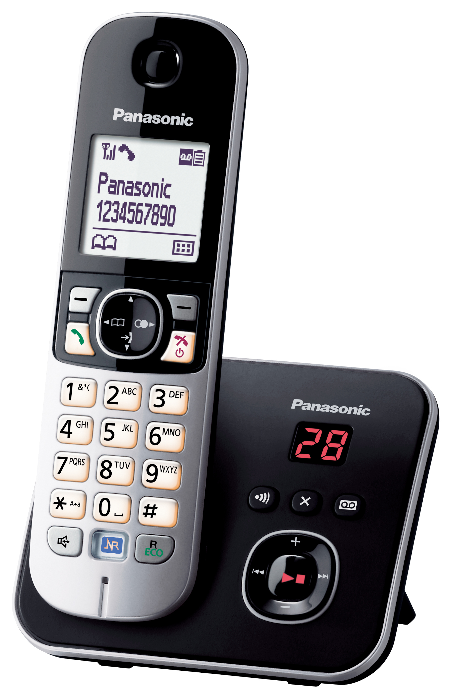 Image of Panasonic KX-TG6821GB telephone DECT telephone Caller ID Black