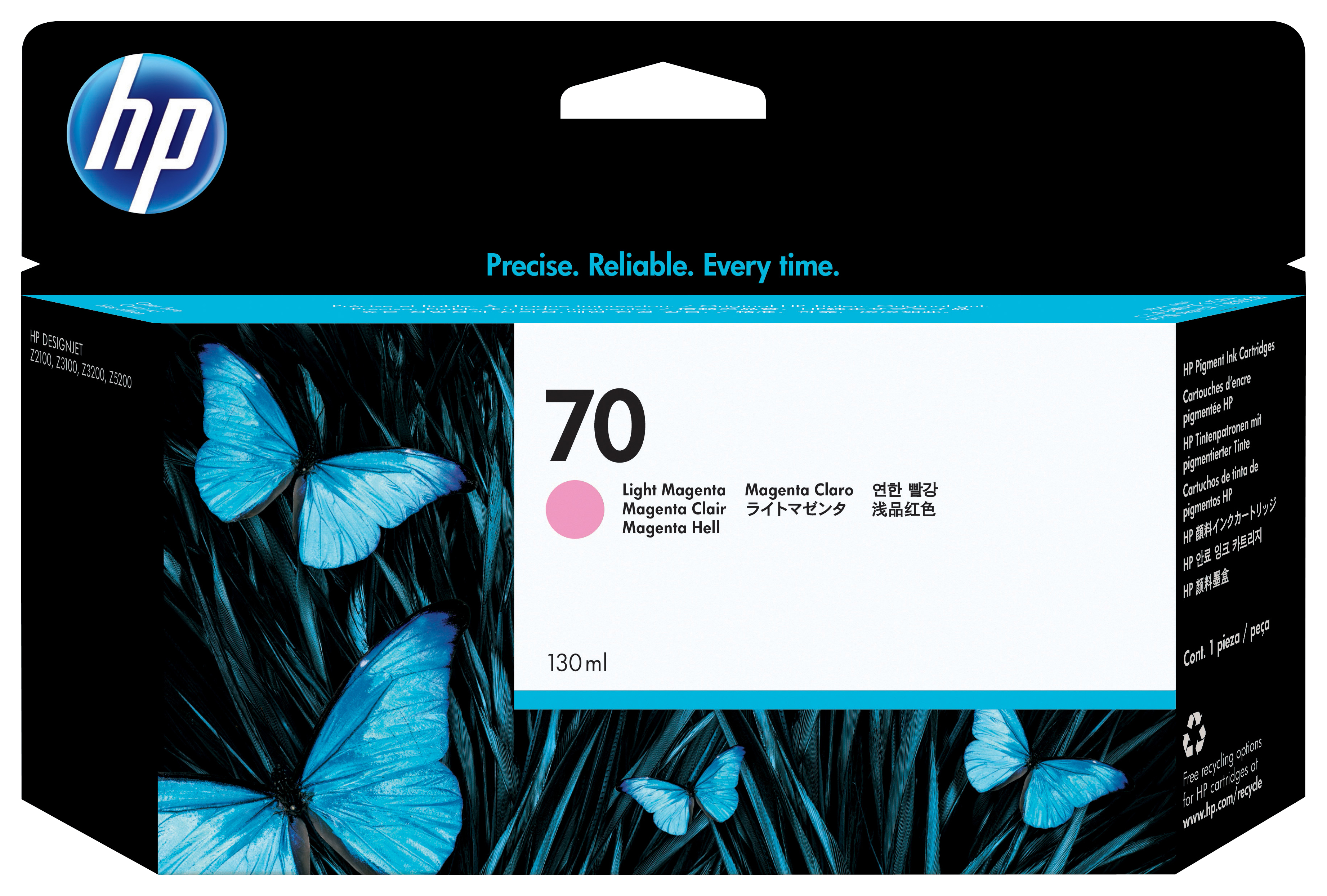 Image of HP C9455A/70 Ink cartridge light magenta 130ml for HP DesignJet Z...